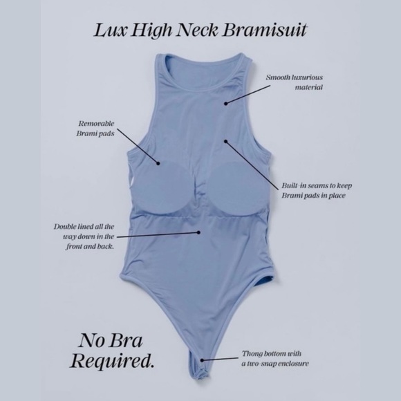 💙 Klassy Network • Lux High Neck Bramisuit in Midnight Blue - Picture 2 of 13